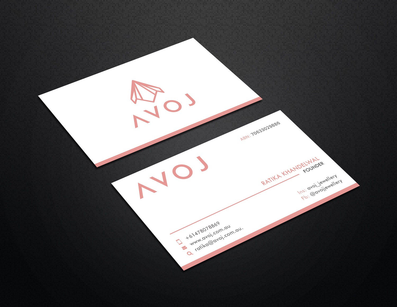 Business Card Design by Graphic Flame for AVOJ | Design #15347901
