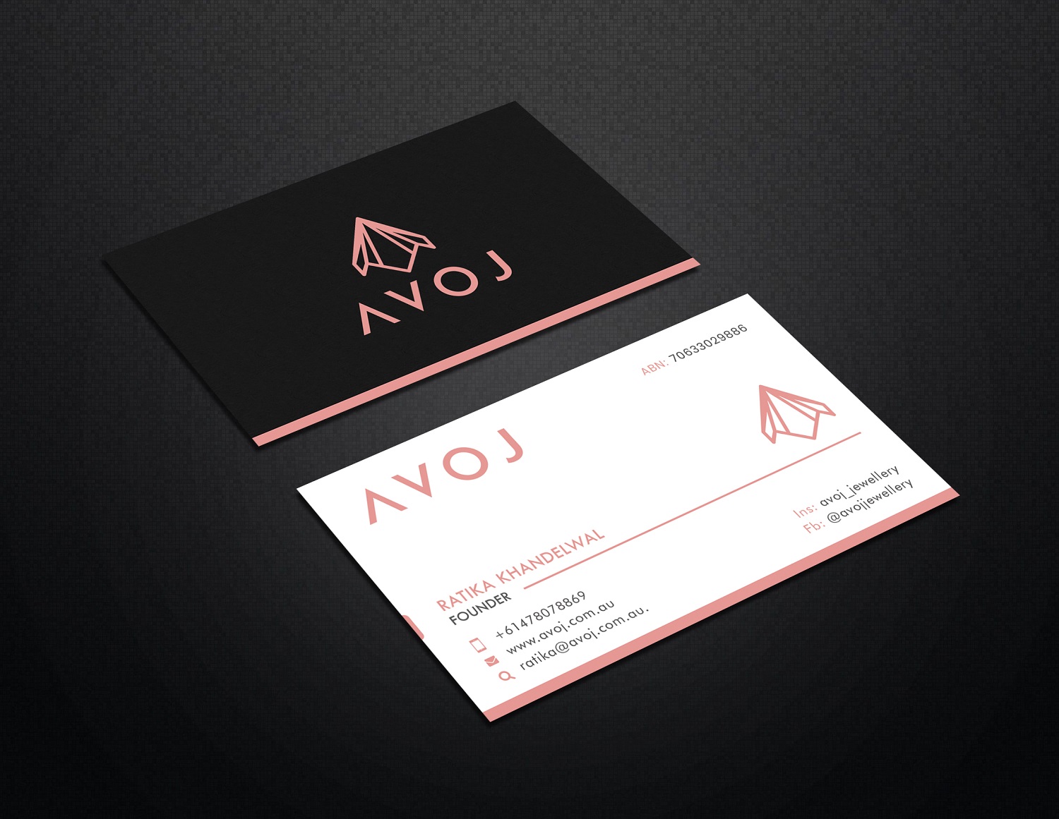 Business Card Design by Graphic Flame for AVOJ | Design #15348009
