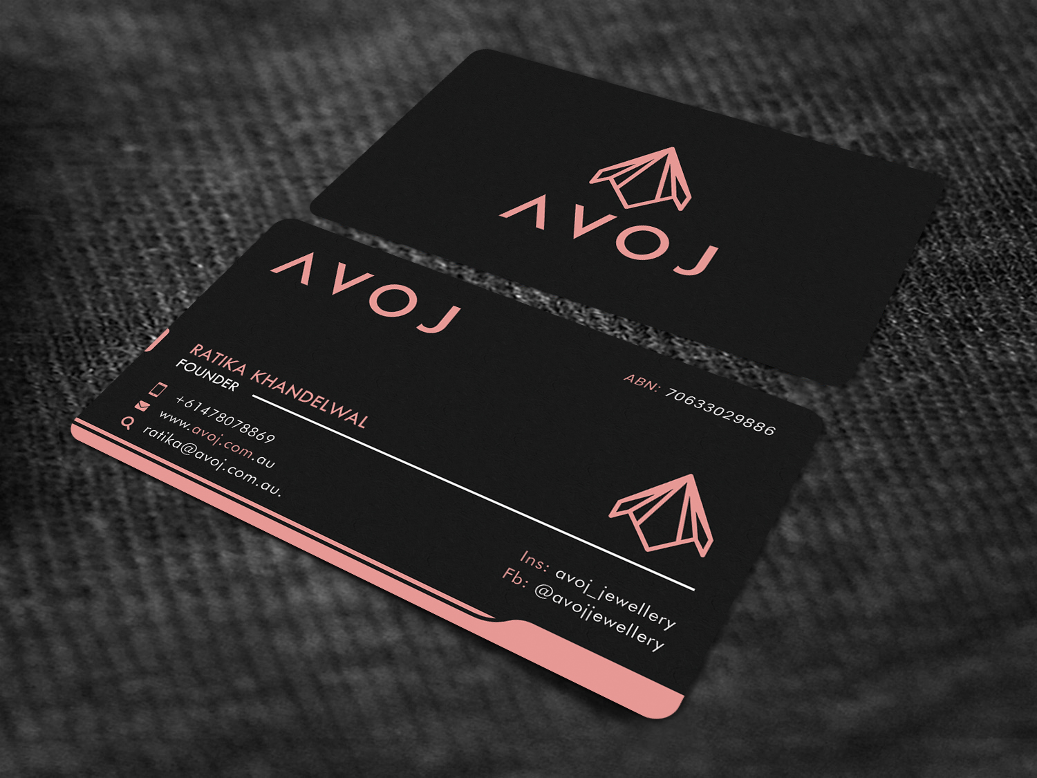 Business Card Design by Graphic Flame for AVOJ | Design #15348012