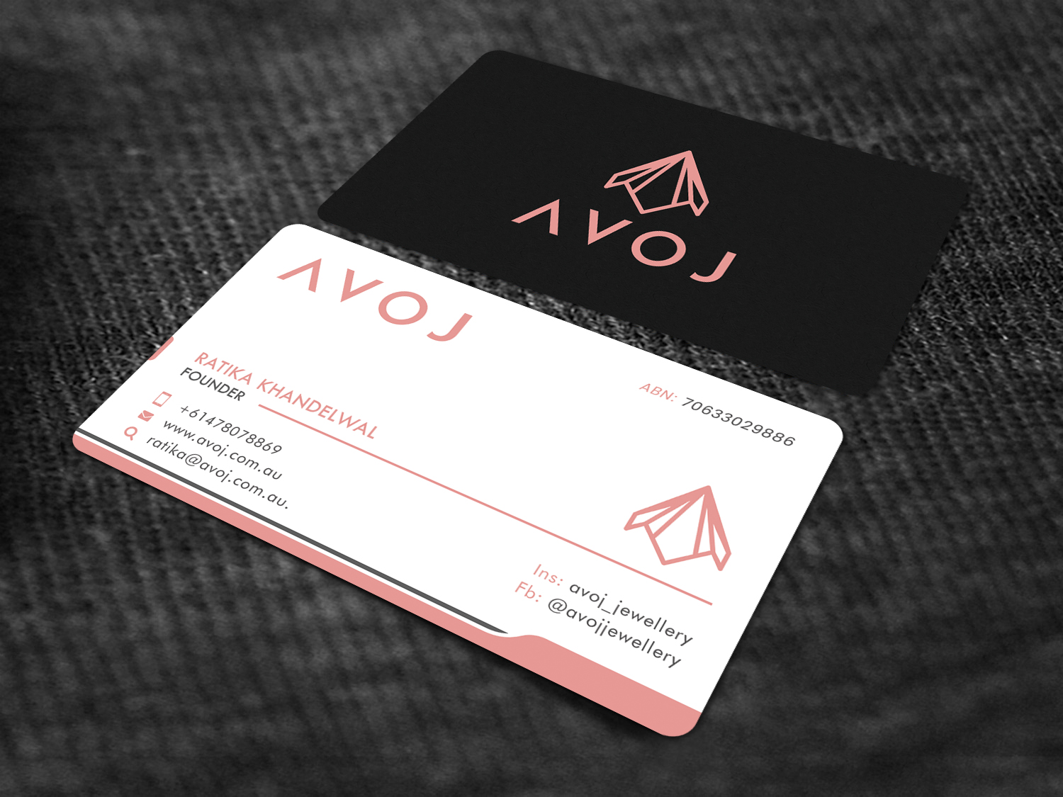 Business Card Design by Graphic Flame for AVOJ | Design #15348013