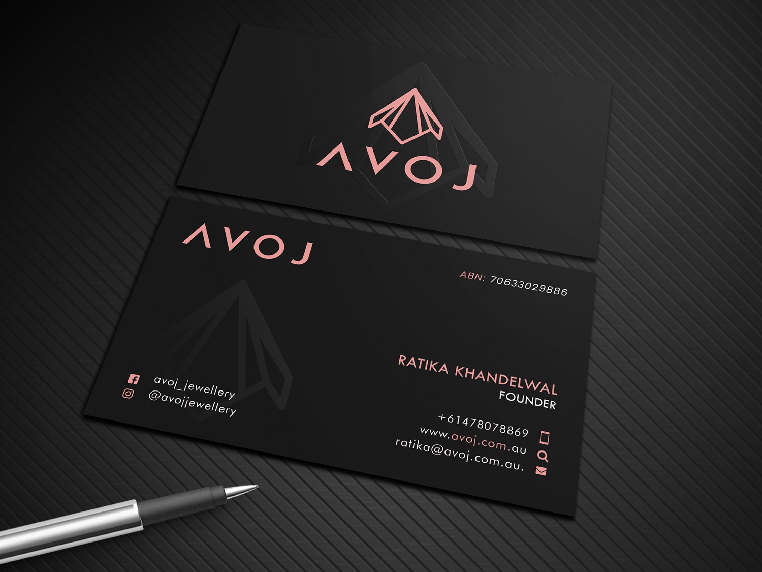 Business Card Design by Graphic Flame for AVOJ | Design #15348016