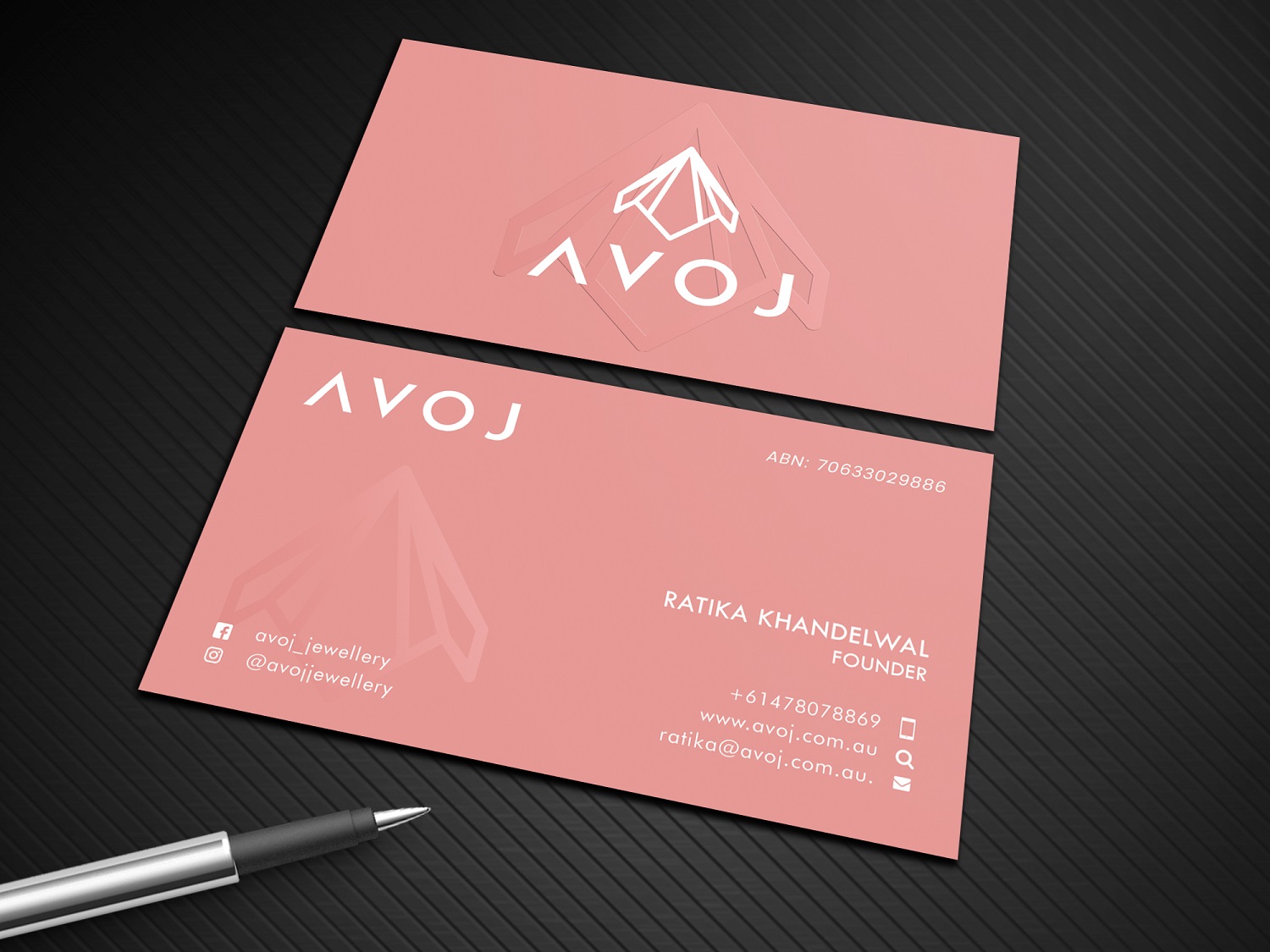 Business Card Design by Graphic Flame for AVOJ | Design #15348017