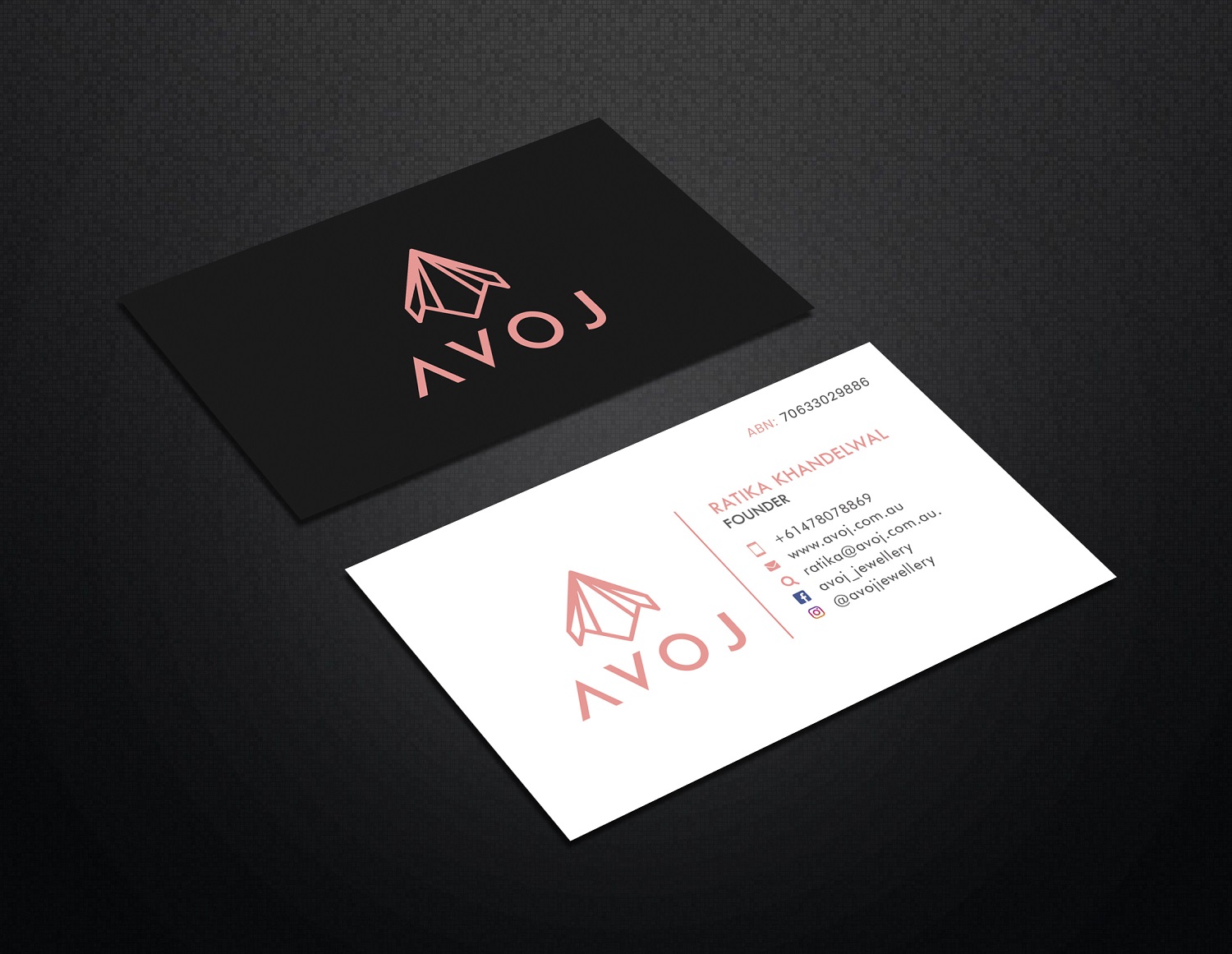 Business Card Design by Graphic Flame for AVOJ | Design #15348018