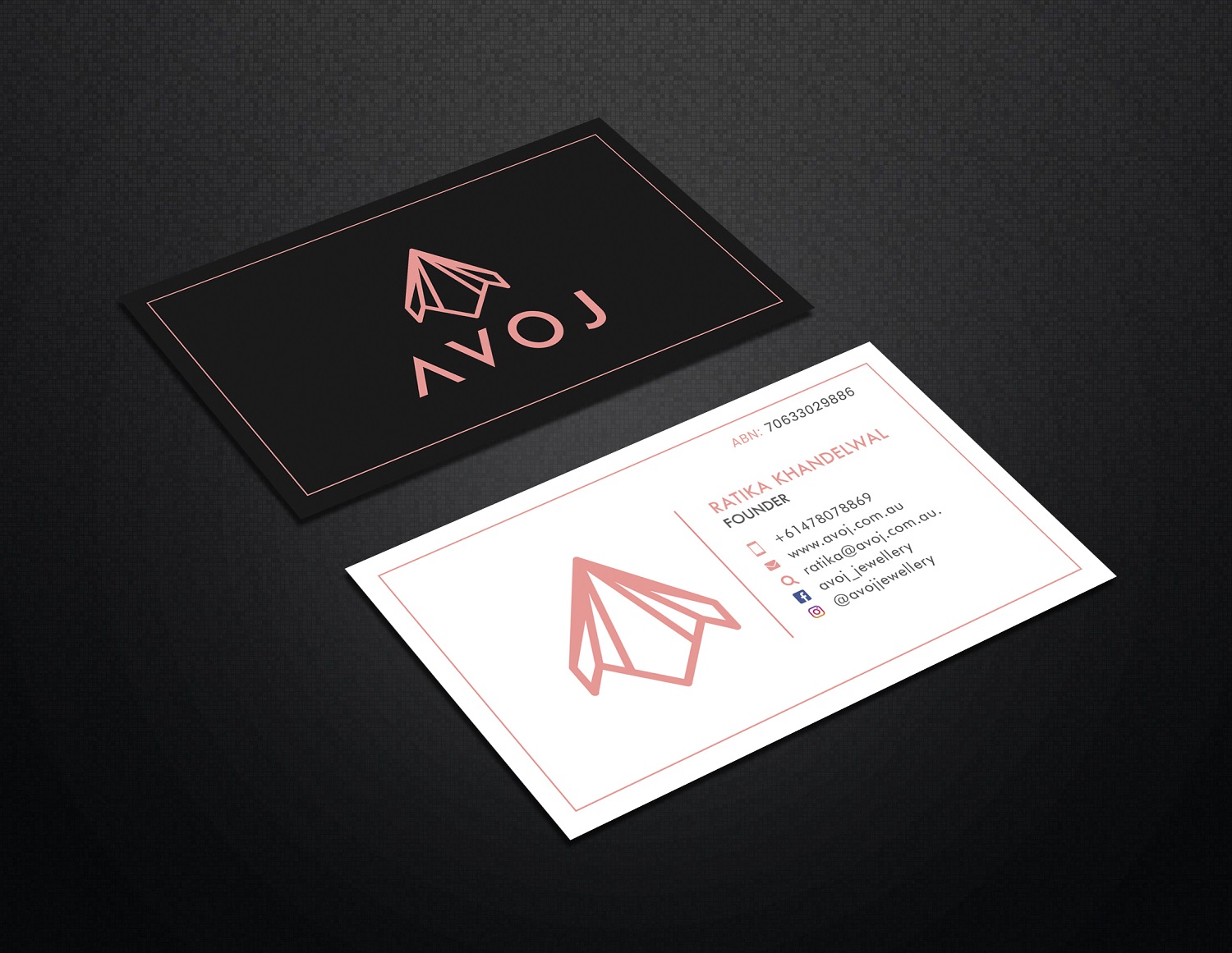 Business Card Design by Graphic Flame for AVOJ | Design #15348019