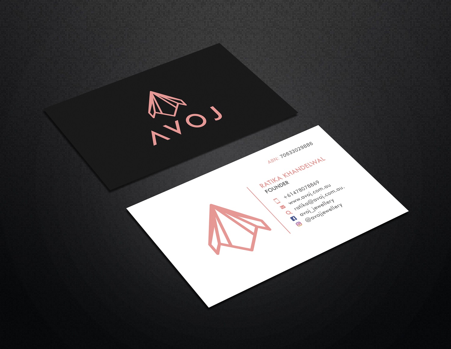Business Card Design by Graphic Flame for AVOJ | Design #15348026