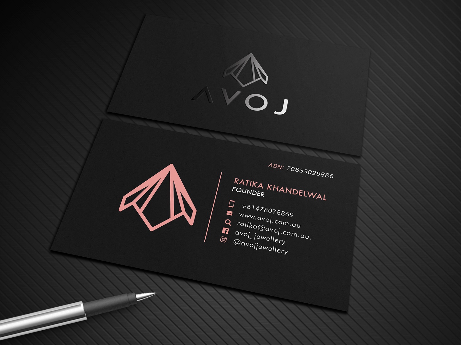 Business Card Design by Graphic Flame for AVOJ | Design #15348027