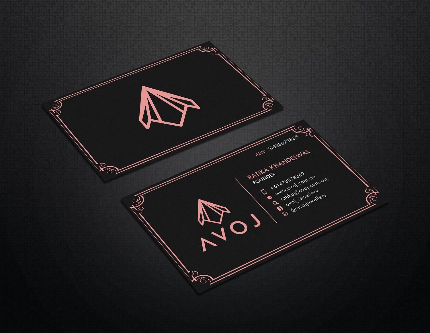 Business Card Design by Graphic Flame for AVOJ | Design #15348028