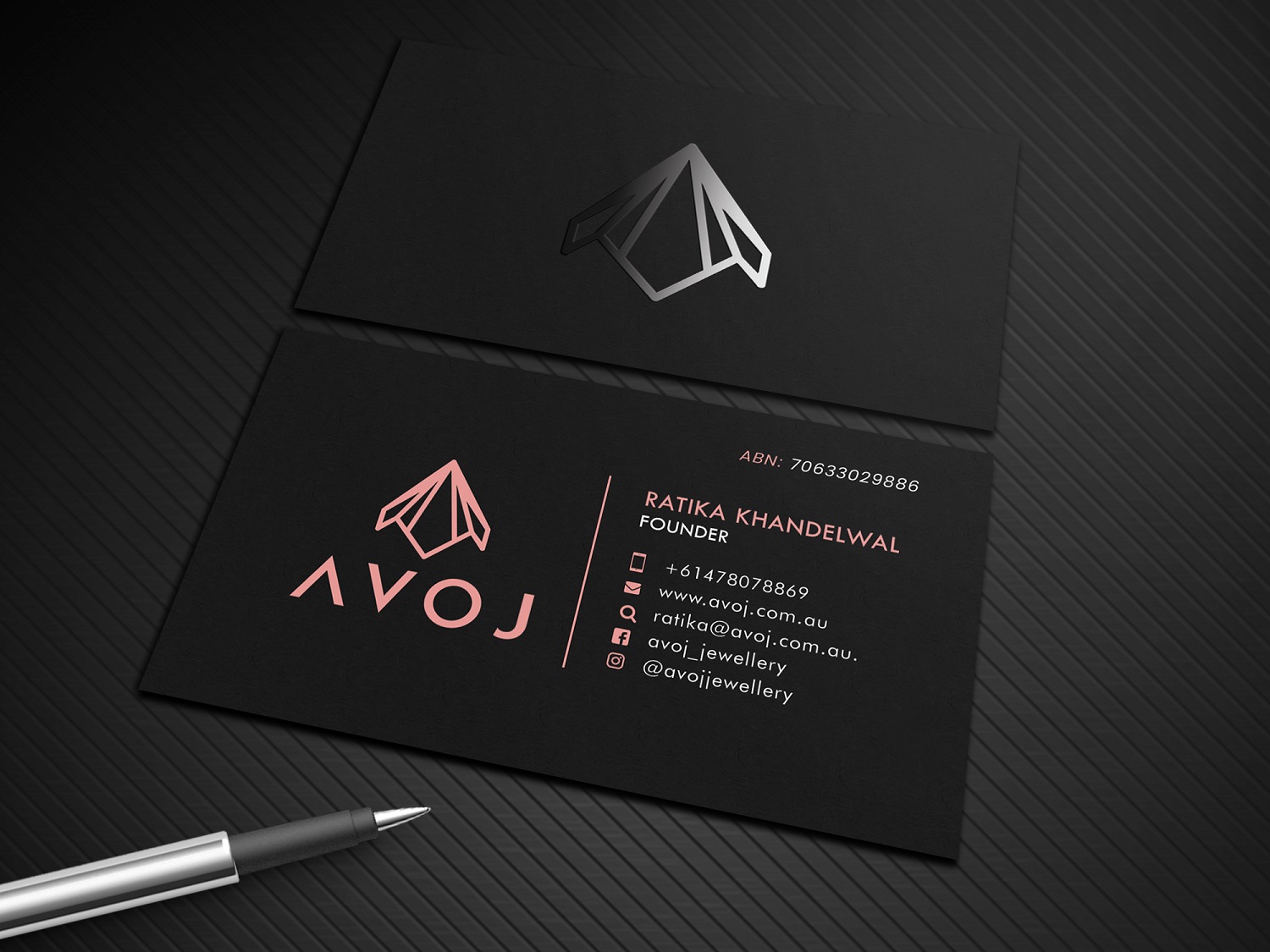 Business Card Design by Graphic Flame for AVOJ | Design #15348029