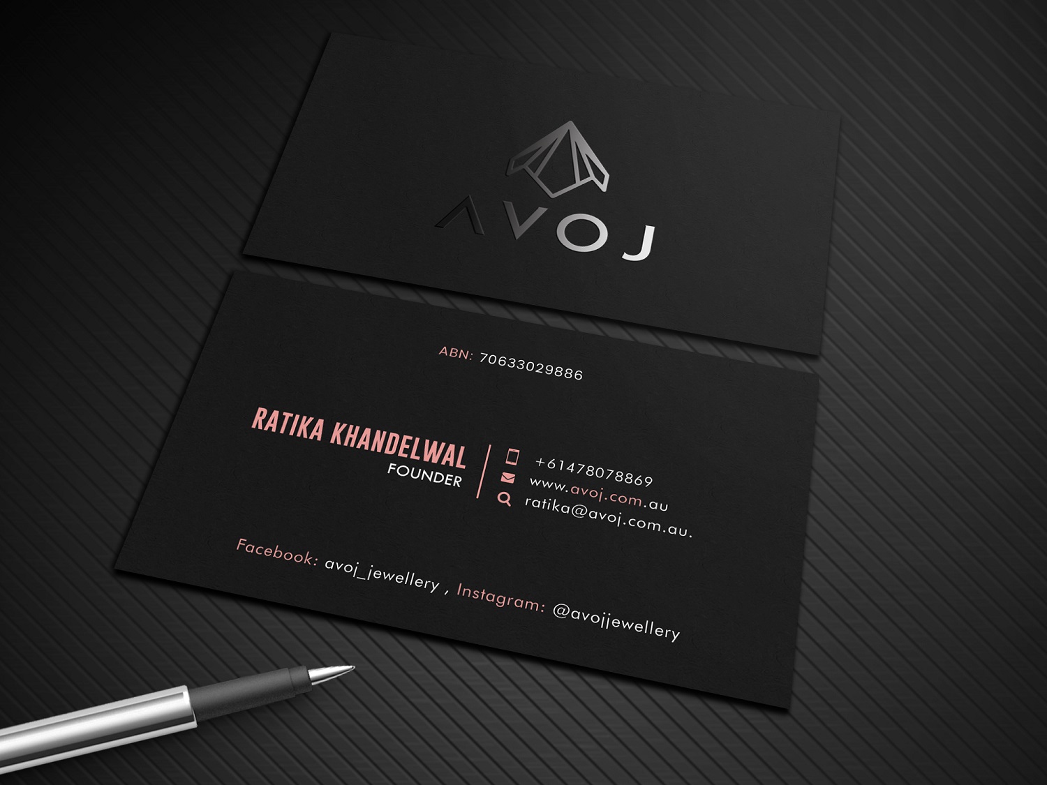 Business Card Design by Graphic Flame for AVOJ | Design #15348037
