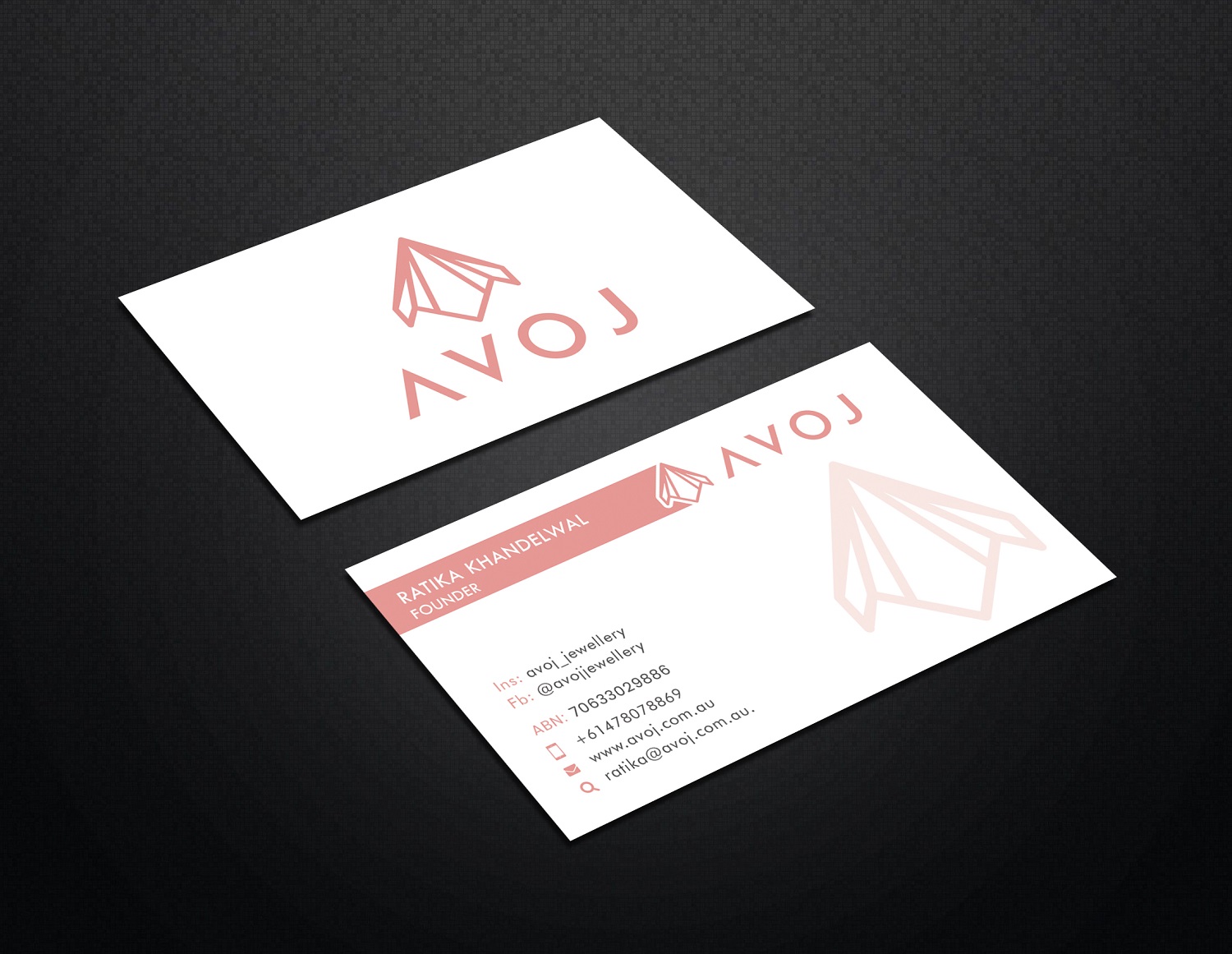 Business Card Design by Graphic Flame for AVOJ | Design #15348738