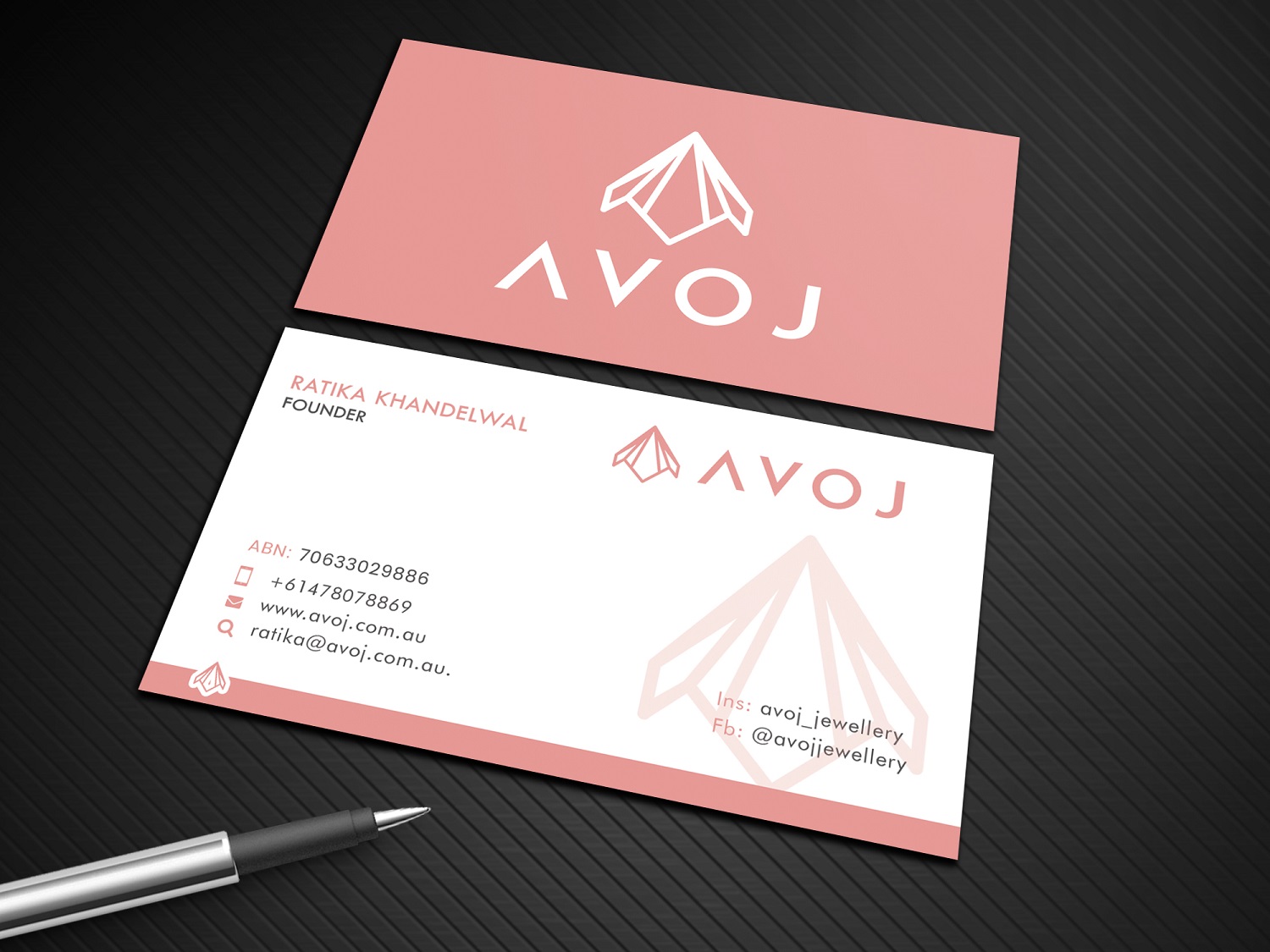 Business Card Design by Graphic Flame for AVOJ | Design #15348741