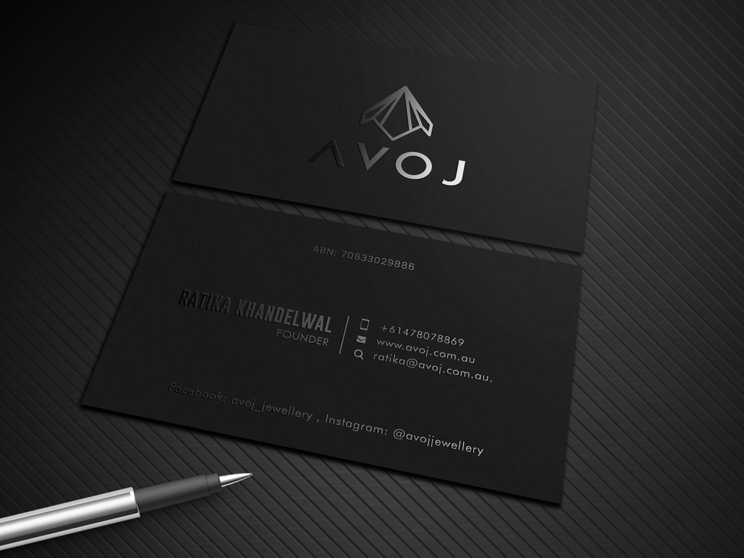 Business Card Design by Graphic Flame for AVOJ | Design #15355954