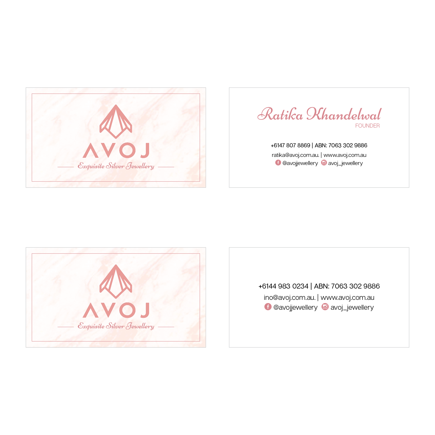 Business Card Design by sbudraj for AVOJ | Design #15363963