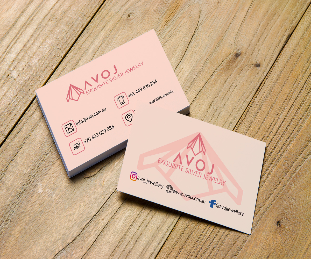 Business Card Design by Mashrick for AVOJ | Design #15370424