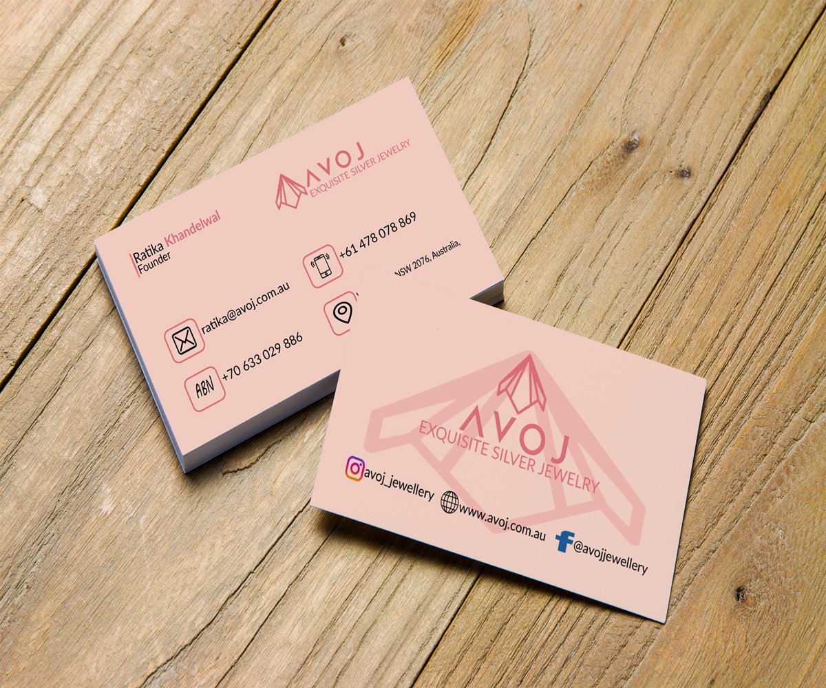 Business Card Design by Mashrick for AVOJ | Design #15382008