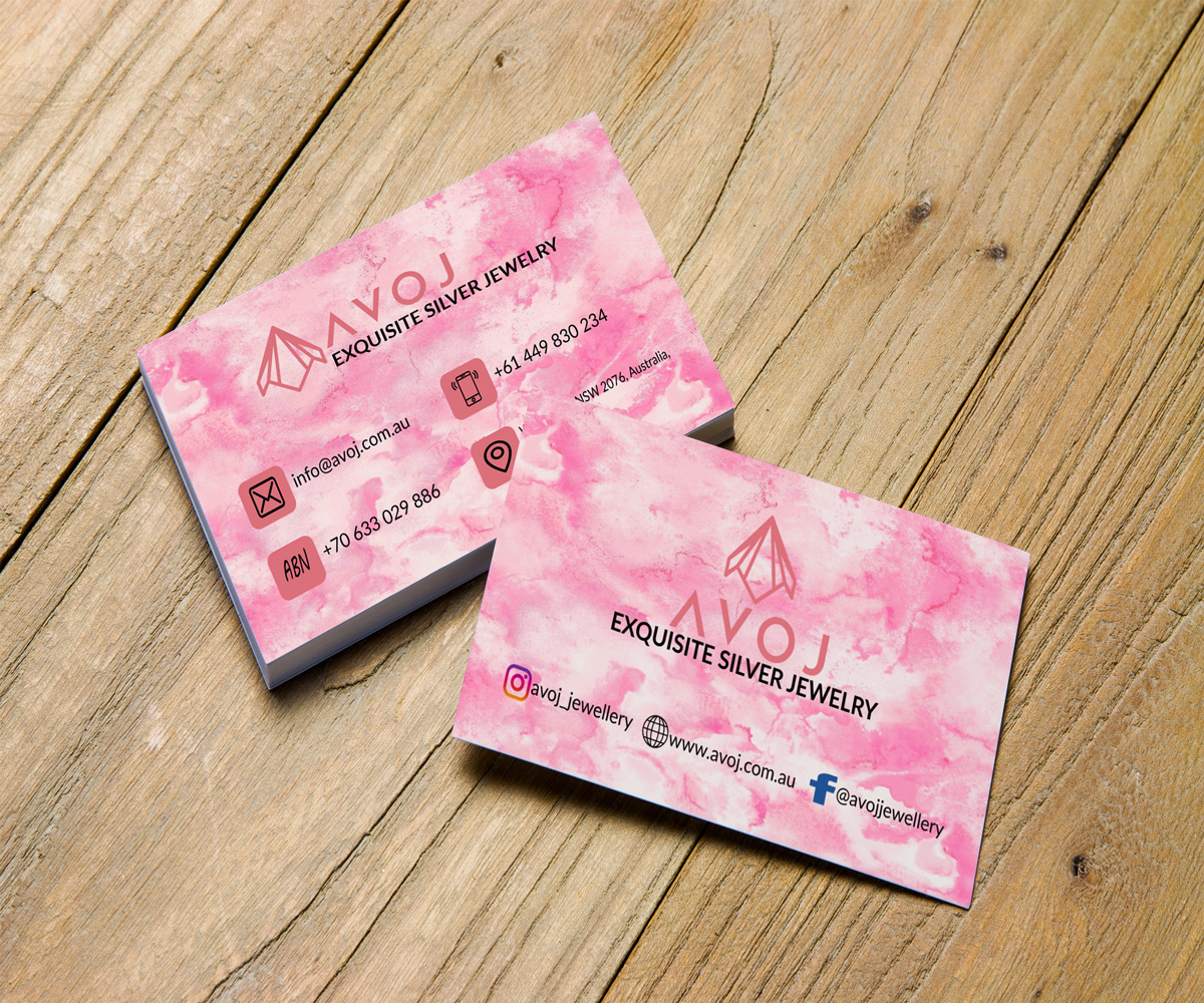 Business Card Design by Mashrick for AVOJ | Design #15382067