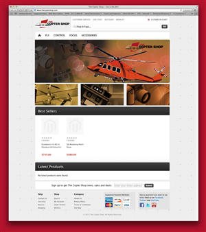The Copter Shop Ecommerce Store Banner  | Diseño De Banner Publicitario por Chinmayees