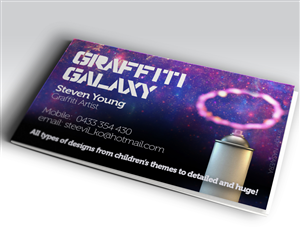 business business card design for graffiti galaxy by seahorse artist business card examples