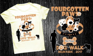 T-shirt Design by Priyanta Sanyal for Fourgotten Paws | Design: #15392569