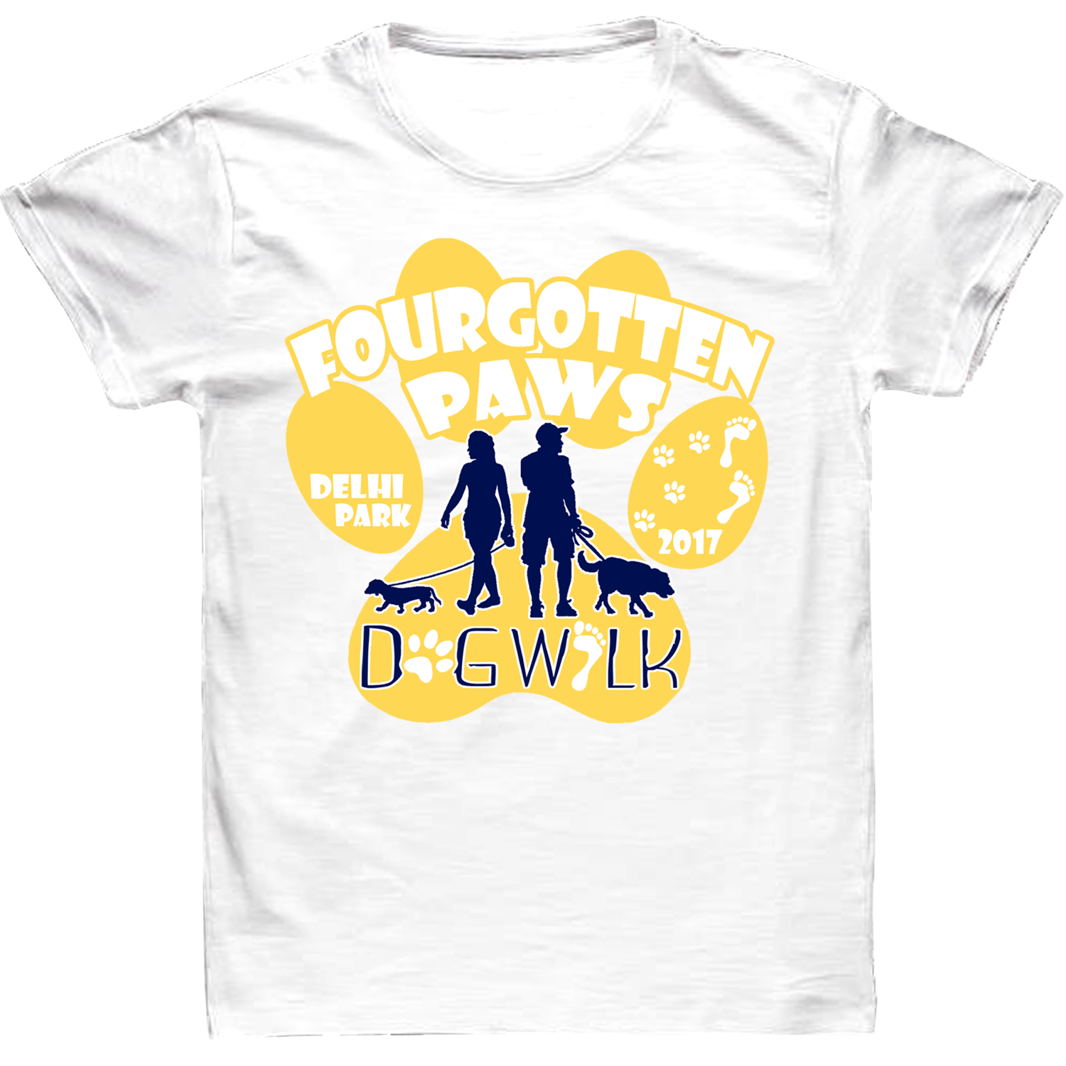T-shirt Design by Priyanta Sanyal for Fourgotten Paws | Design #15392576