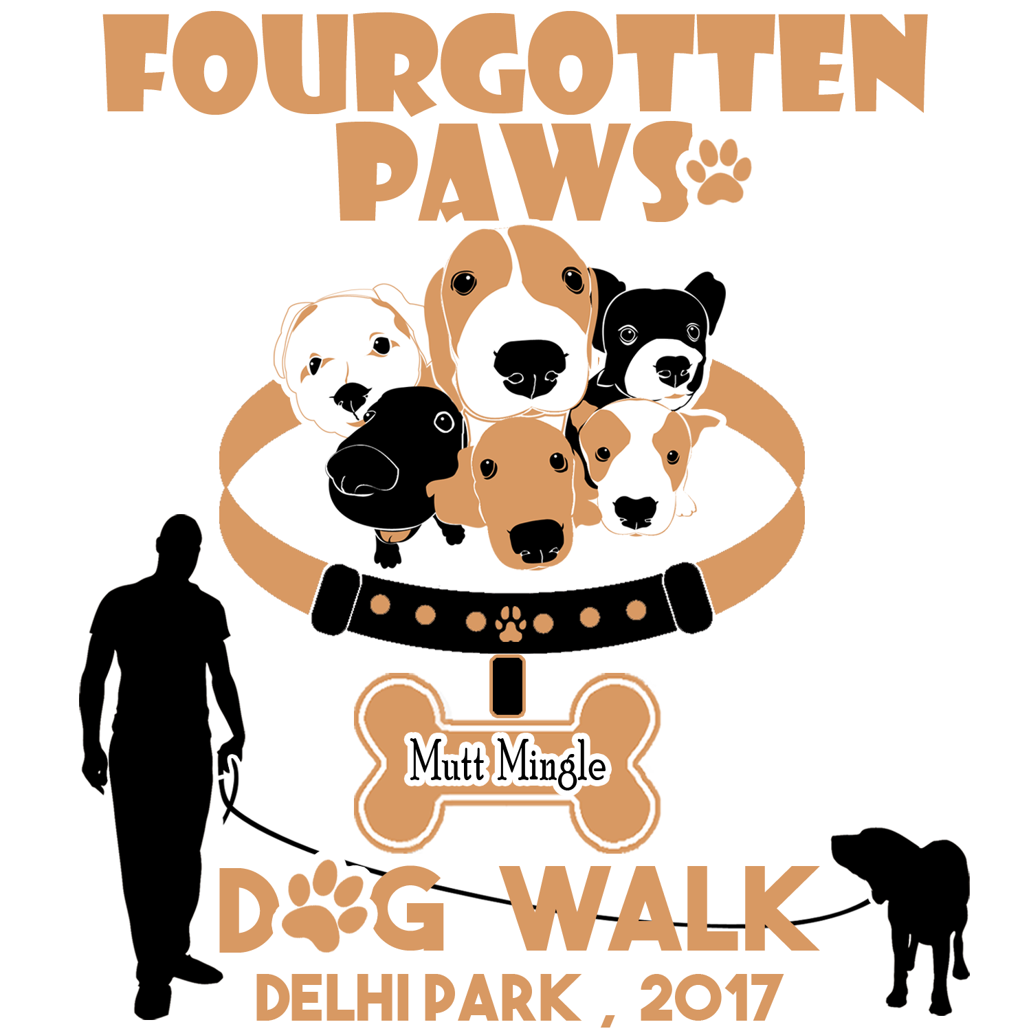 T-shirt Design by Priyanta Sanyal for Fourgotten Paws | Design #15392588
