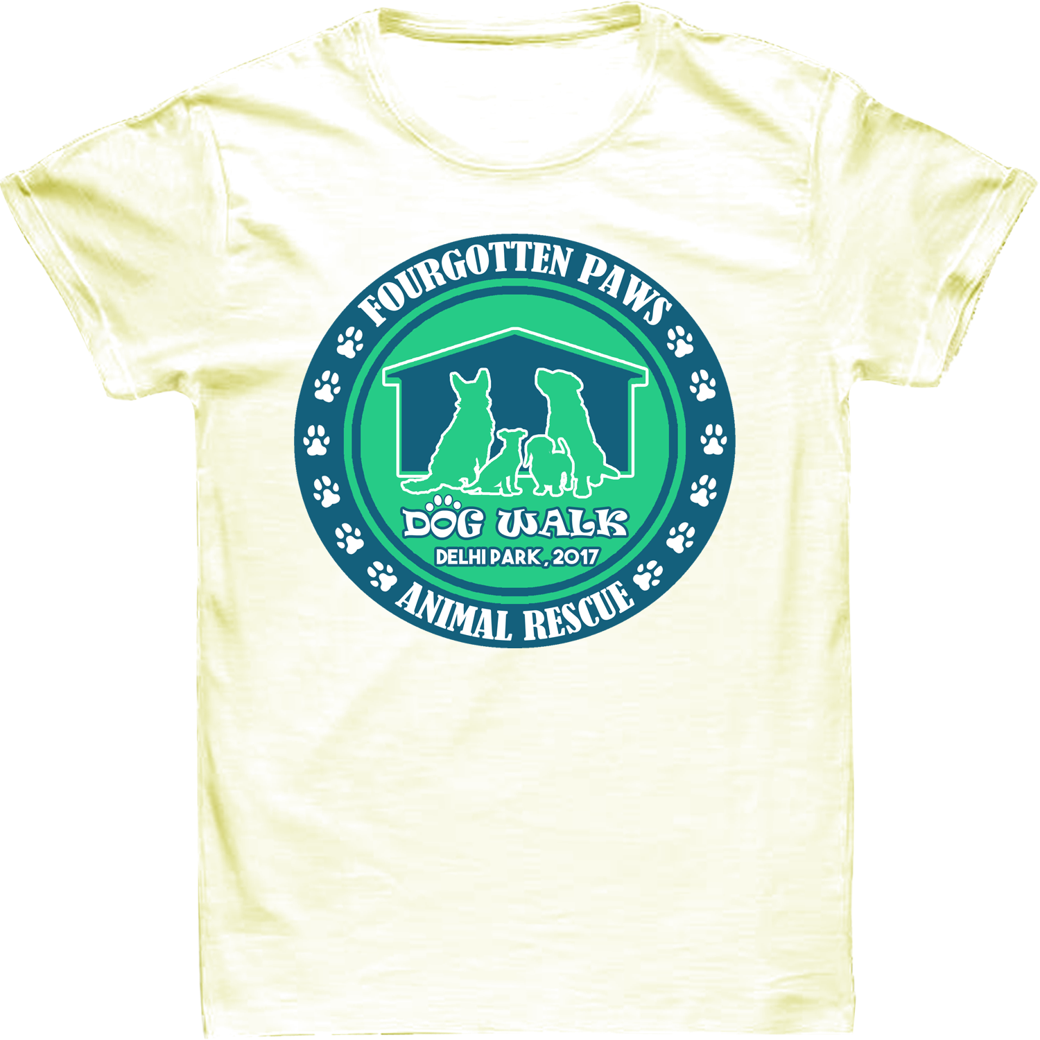 T-shirt Design by Priyanta Sanyal for Fourgotten Paws | Design #15394351