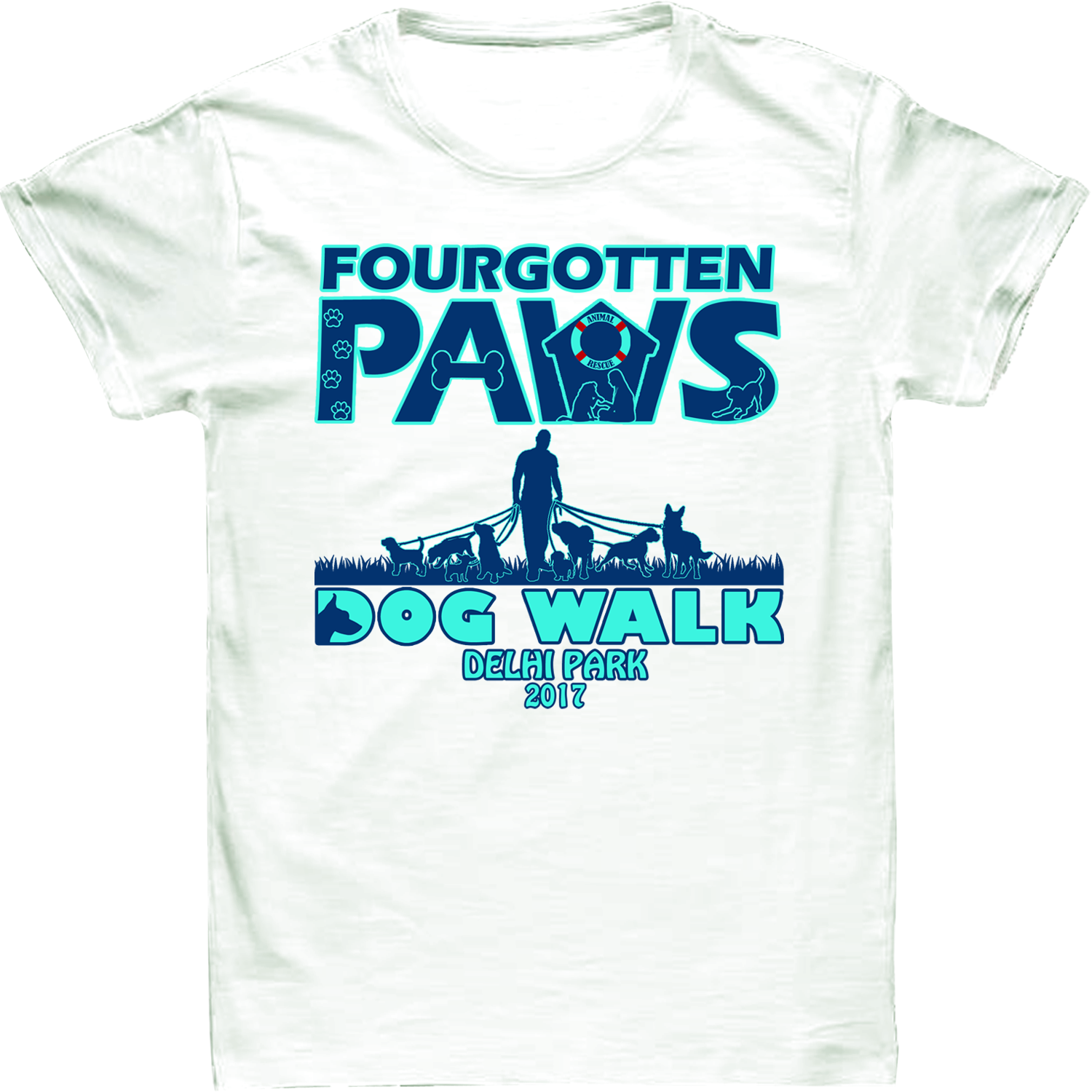 T-shirt Design by Priyanta Sanyal for Fourgotten Paws | Design #15420100