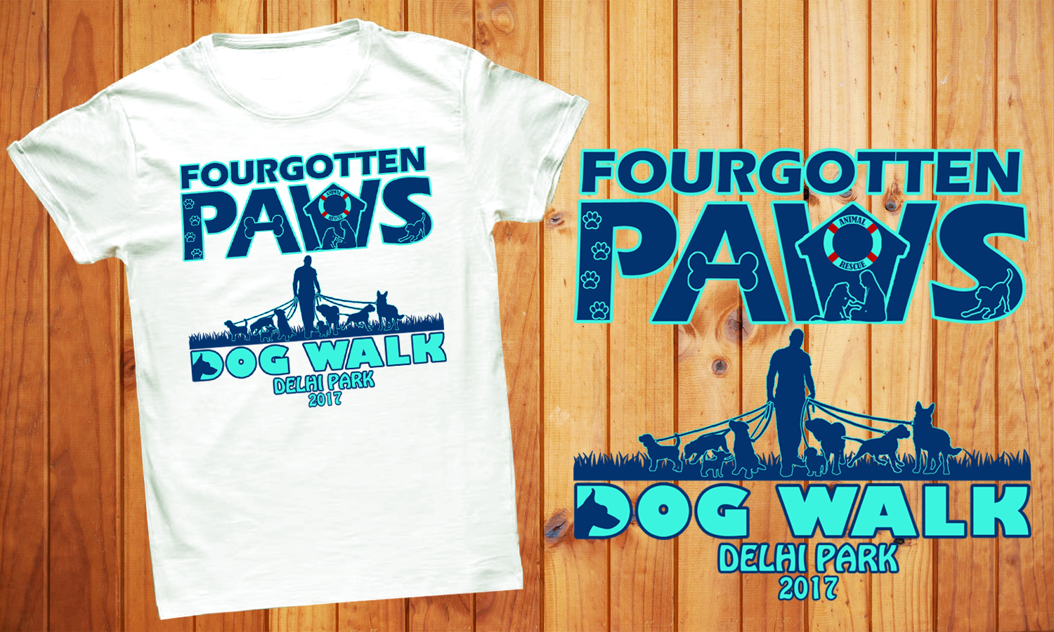 T-shirt Design by Priyanta Sanyal for Fourgotten Paws | Design #15420101
