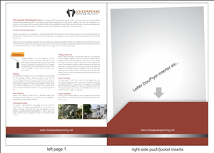 Diseño de Brochure por Savitra para Chesapeake Painting Services | Diseño: #2604741