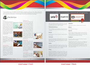 Diseño de Brochure por Savitra para Chesapeake Painting Services | Diseño: #2616526