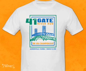 T-shirt design for The GATE River Run USA 15K Championship race | Diseño de Camiseta por nreimer
