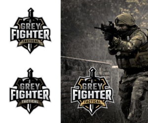 Grey Fighter Tactical | Diseño de Logo por Ena