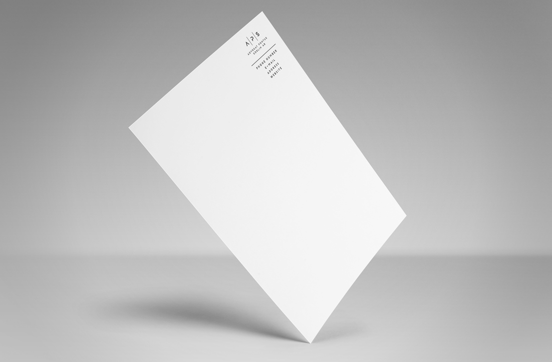 Briefkopf-Design von GLDesigns für DeLorean Advokat AB | Design #15328983
