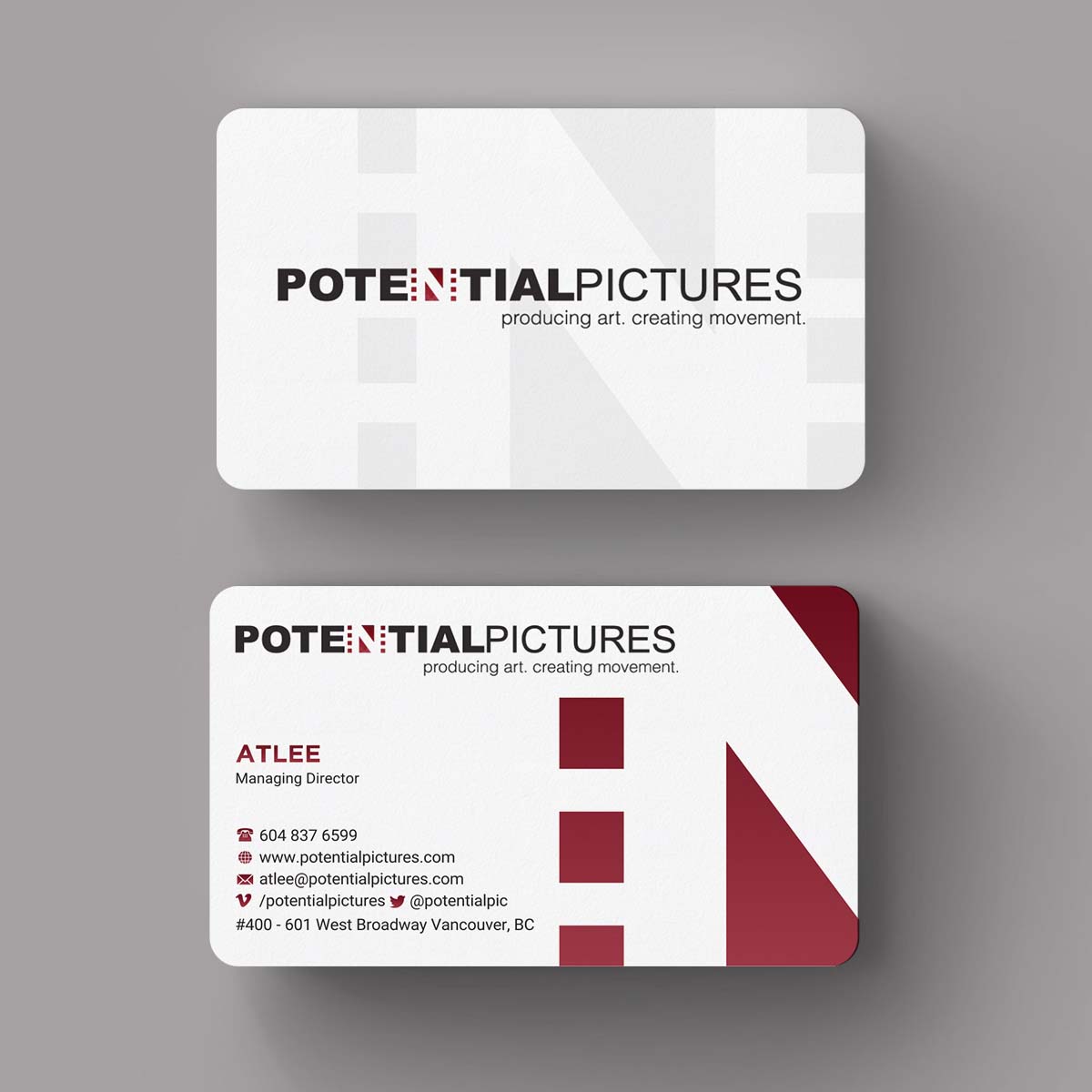 Stationery Design by INDIAN_Ashok for Potential Pictures Inc | Design #15336733