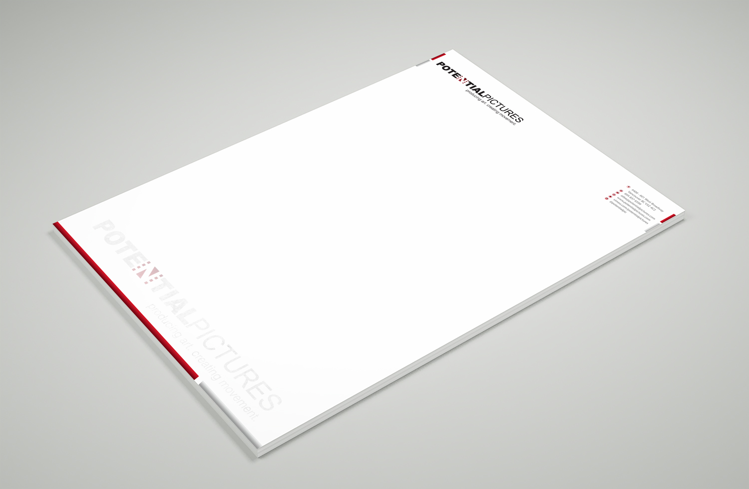 Stationery Design by Petter Goms for Potential Pictures Inc | Design #15336399