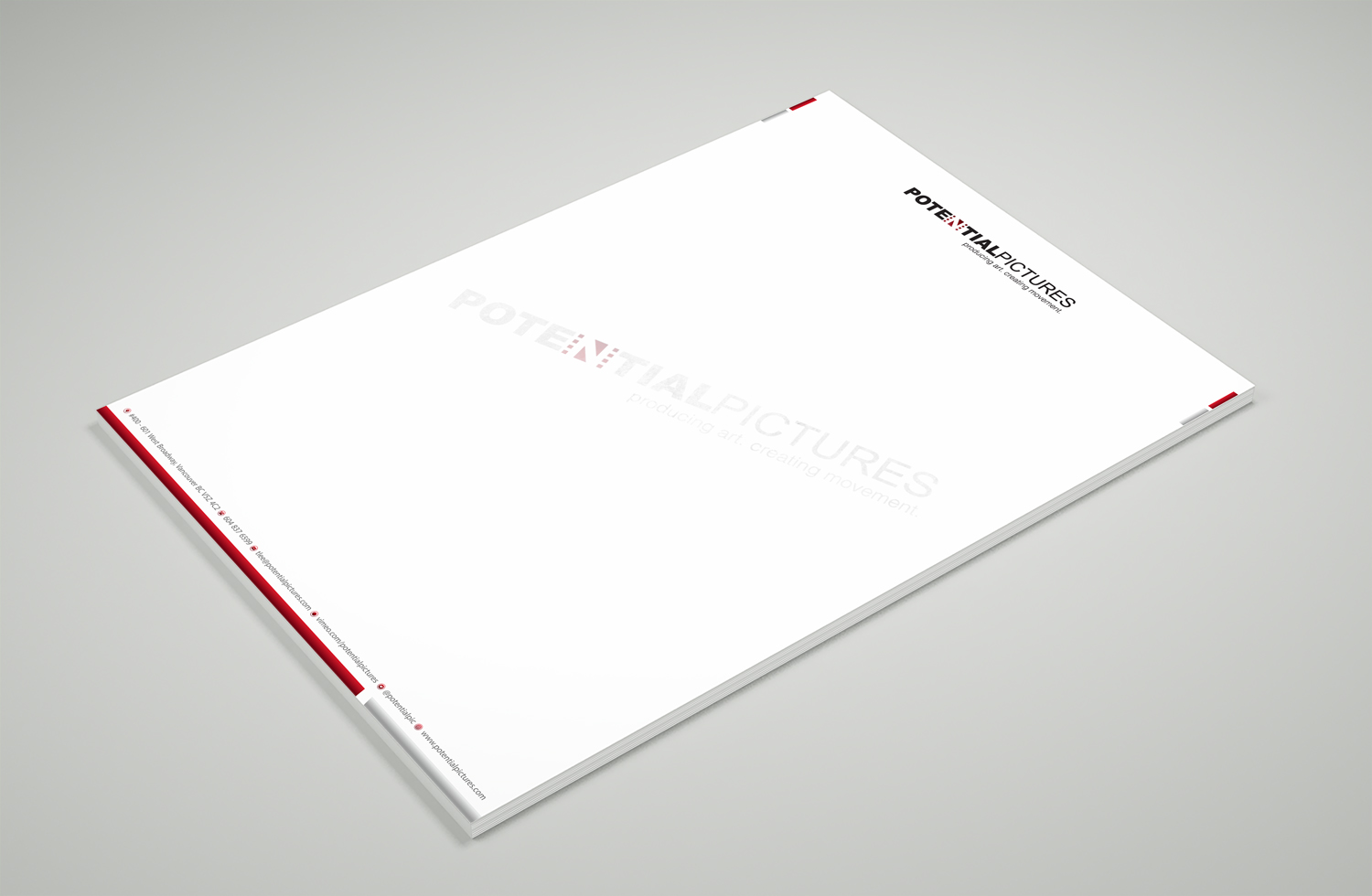 Design de Papeterie par Petter Goms pour Potential Pictures Inc | Design #15336466