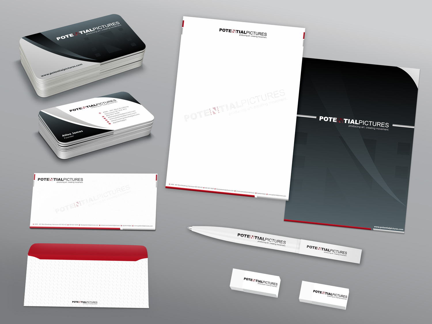 Design de Papeterie par Petter Goms pour Potential Pictures Inc | Design #15355462