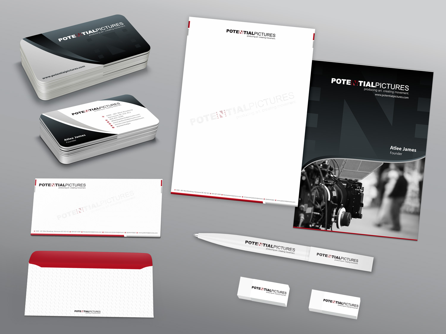 Design de Papeterie par Petter Goms pour Potential Pictures Inc | Design #15355644