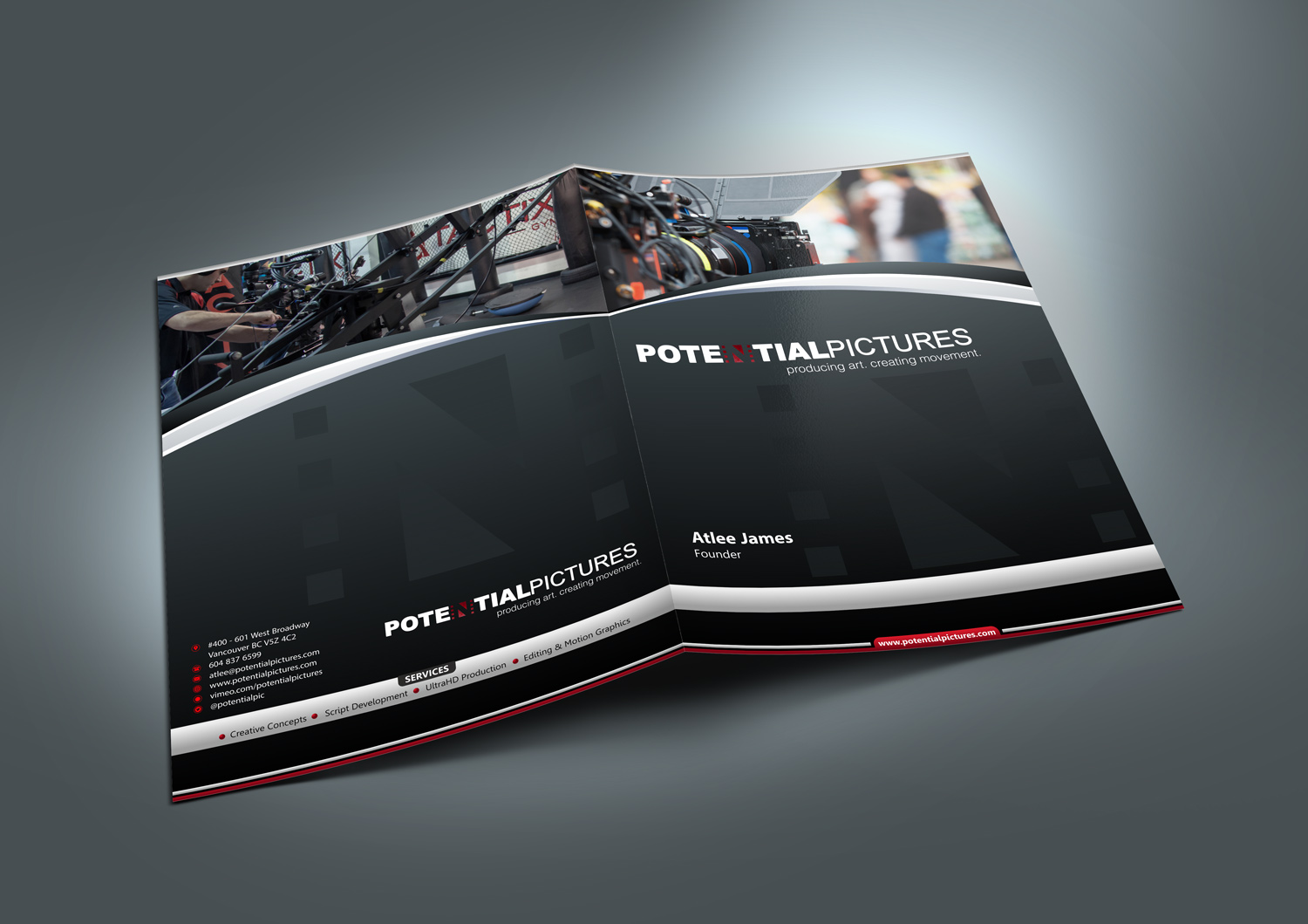 Schreibwaren-Design von Petter Goms für Potential Pictures Inc | Design #15356328