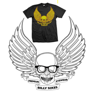 Australian Motorcycle Fashion Design - Skull &amp; Wings | Diseño de Camiseta por davem