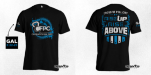 CrossFit Gym - Incorporating Water/Lake and Strength/Power | T-shirt Design by Fatboy Graphic