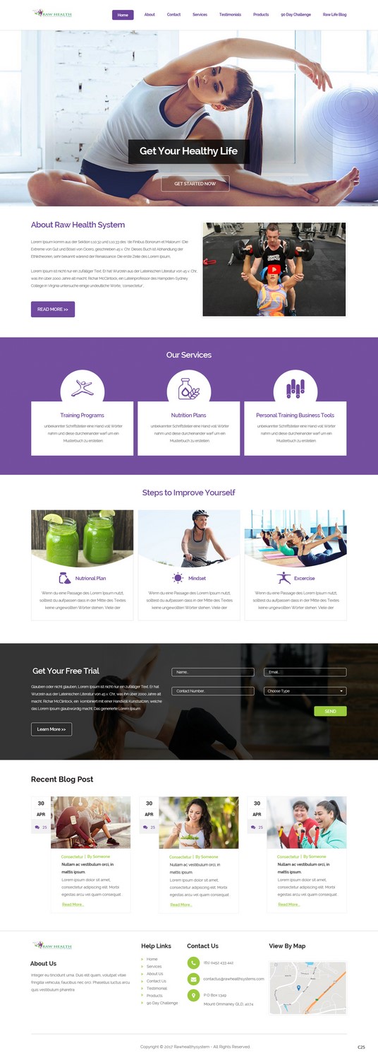 Web Design by pb for Raw Health Systems | Design #15364984