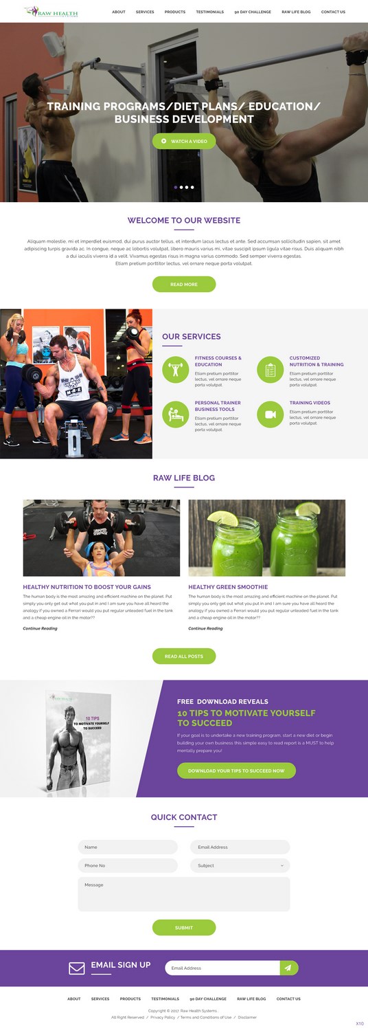 Web Design by pb for Raw Health Systems | Design #15364985