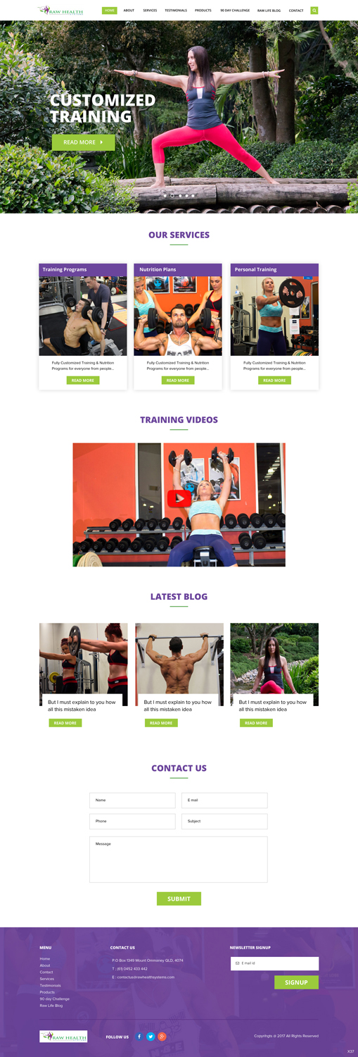 Web Design by pb for Raw Health Systems | Design #15364986