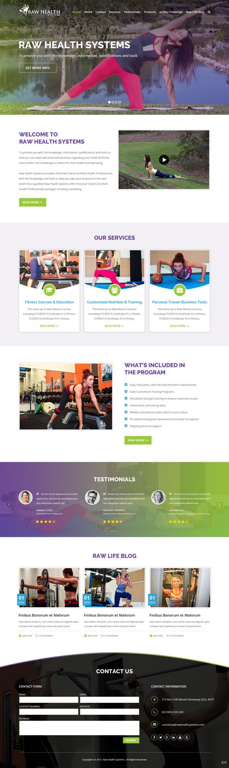 Web-Design von pb für Raw Health Systems | Design: #15364989