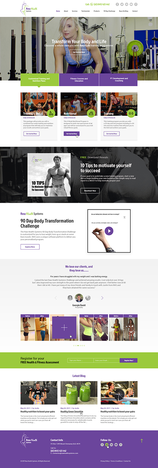 Web-Design von Ved Web Services für Raw Health Systems | Design #15365534