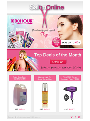 Newsletter Design by jasmine for Laxales Hair and Beauty Supplies | Design: #2624469