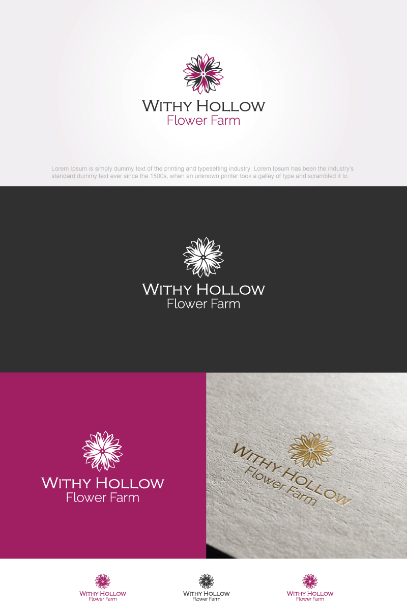 Logo Design by noishotori for Withy Hollow Flower Farm | Design #15458472