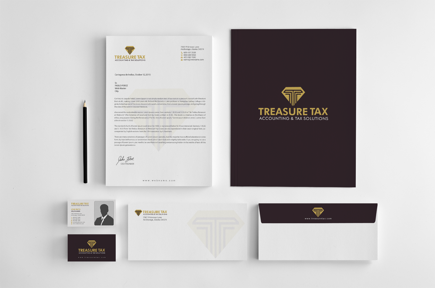 Schreibwaren-Design von chandrayaan.creative für Treasure Tax, LLC | Design #15371083