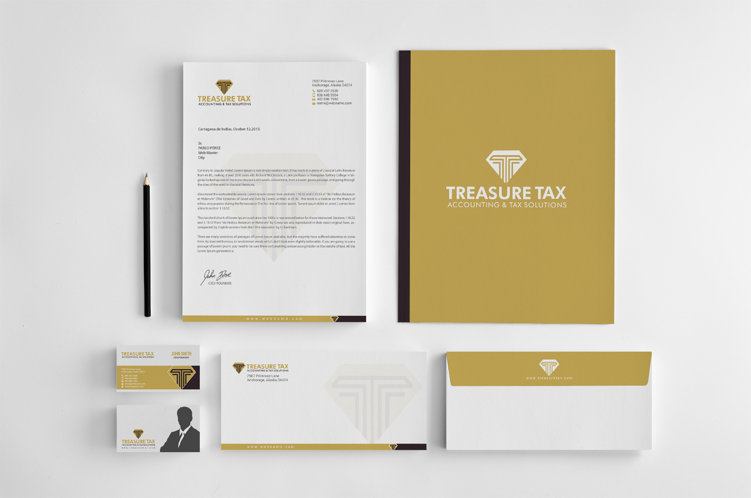 Schreibwaren-Design von chandrayaan.creative für Treasure Tax, LLC | Design #15371086